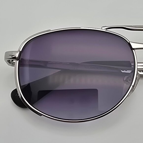 Clocks and Colours Fast Lane Silver Frame Black Gradient Lens Aviator Sunglasses - Picture 12 of 12